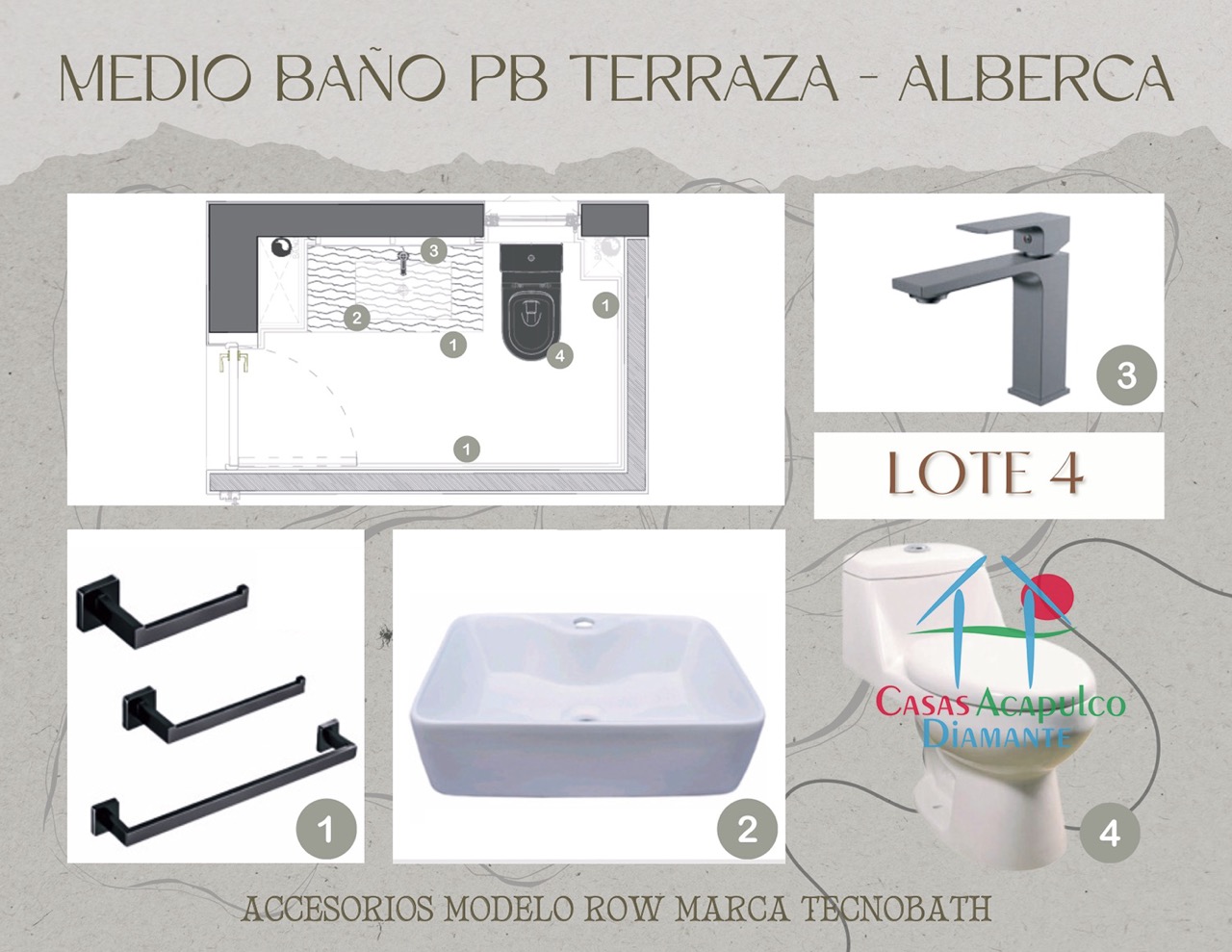 Paradiso Residences Ensueño 4 - Modelo accesorios baños 8